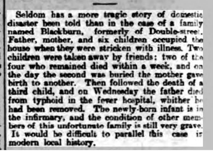 Newspaper Clipping - Blackburn family - Preston Herald - 8 May 1901